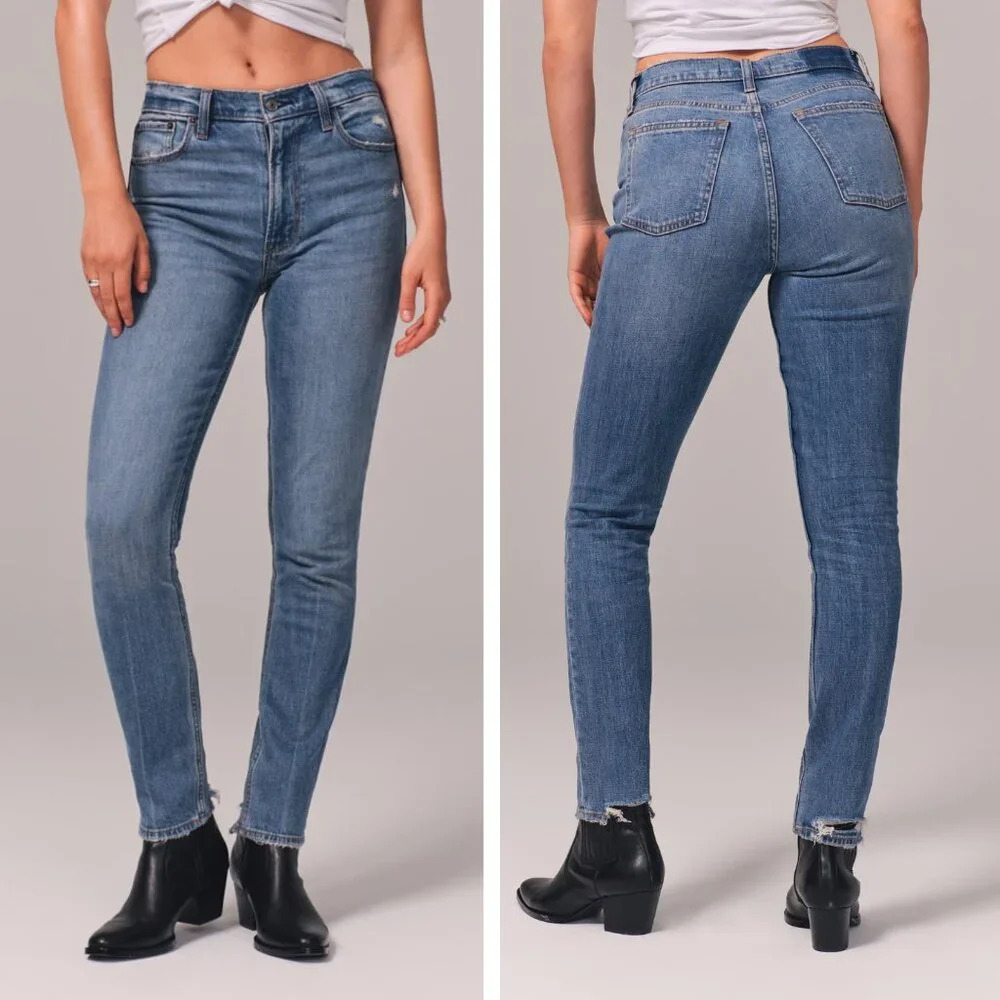 Abercrombie & Fitch High Rise Skinny Denim Jeans - 22093
